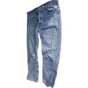 VTG Levi's 505 Jeans Mens 42x32 Light Wash Regular Fit Denim